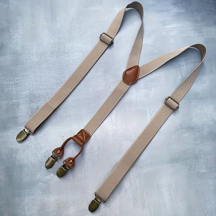 Moderne gestreepte herenbretels in Y-back design, ideaal voor formele kleding en bruiloften