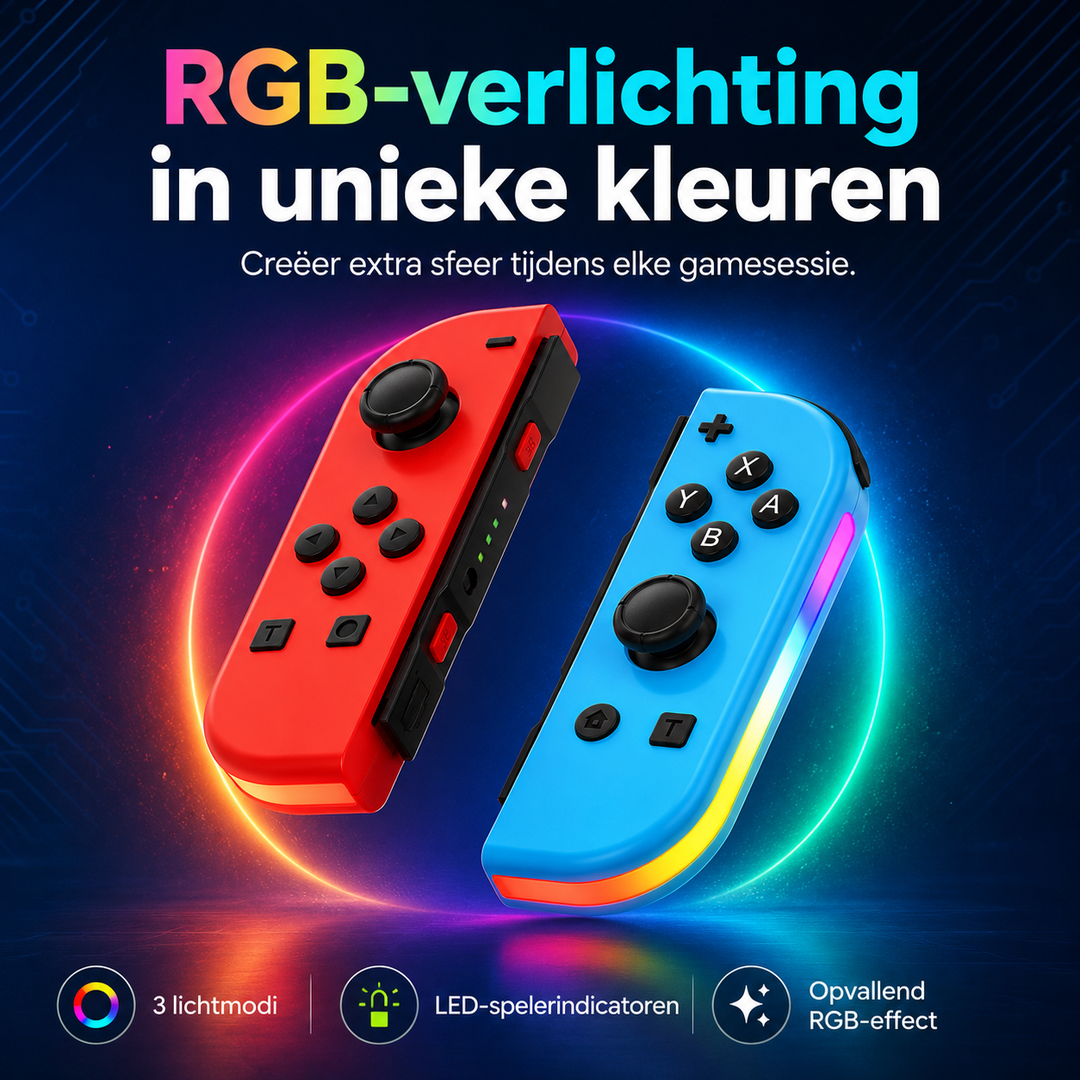 RGB-verlichte draadloze controllers in unieke kleuren