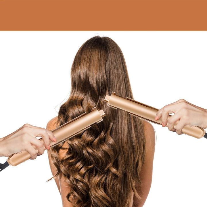 Keramische 2-in-1 haarstyler voor snel steil of krullend haar.