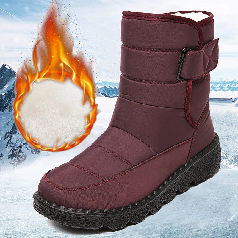 Comfortabele unisex winterlaarzen met warme voering, perfect voor koude dagen en diepe sneeuw.