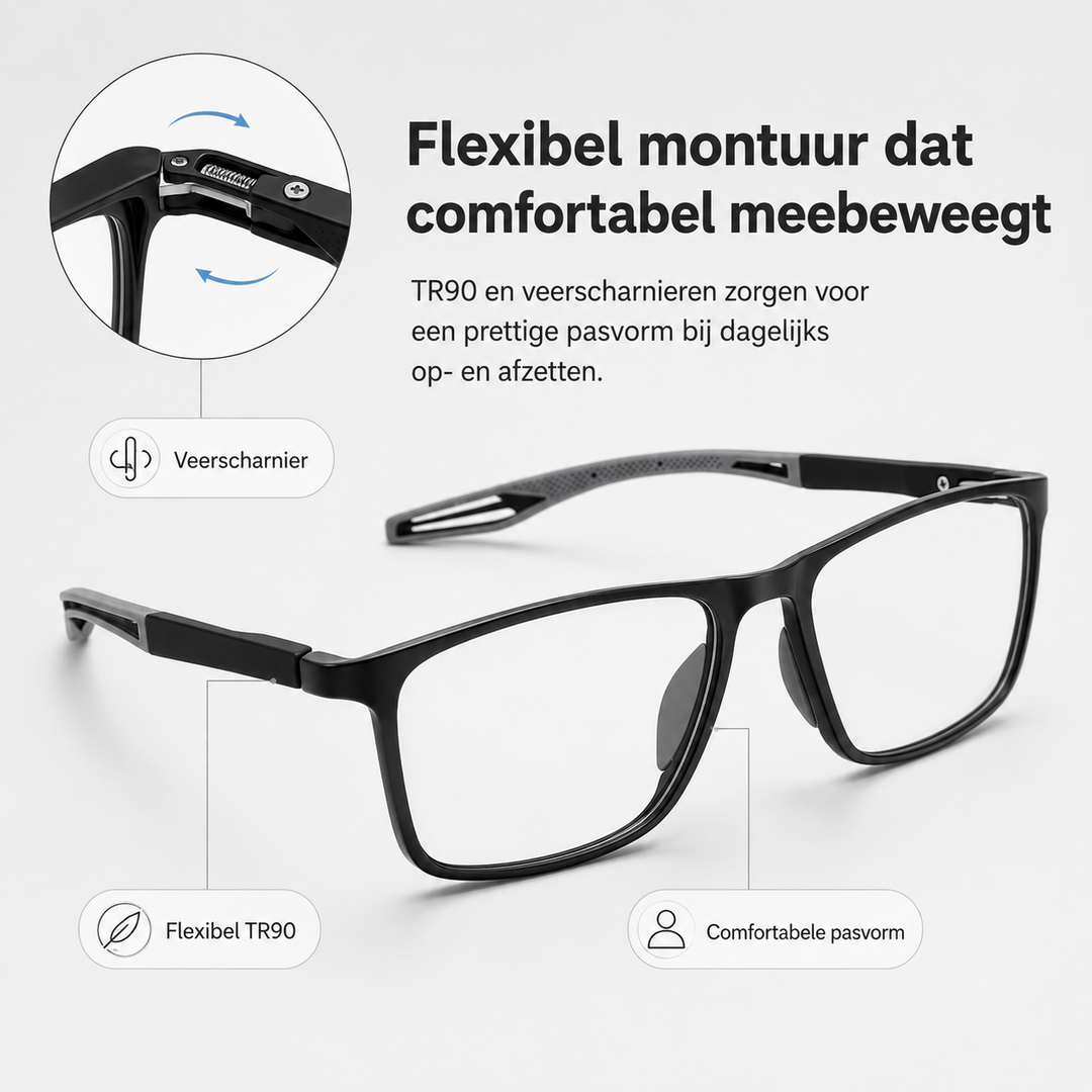 Unisex ultralichte leesbril met multifocale lenzen; perfect voor dames & heren die comfort zoeken.