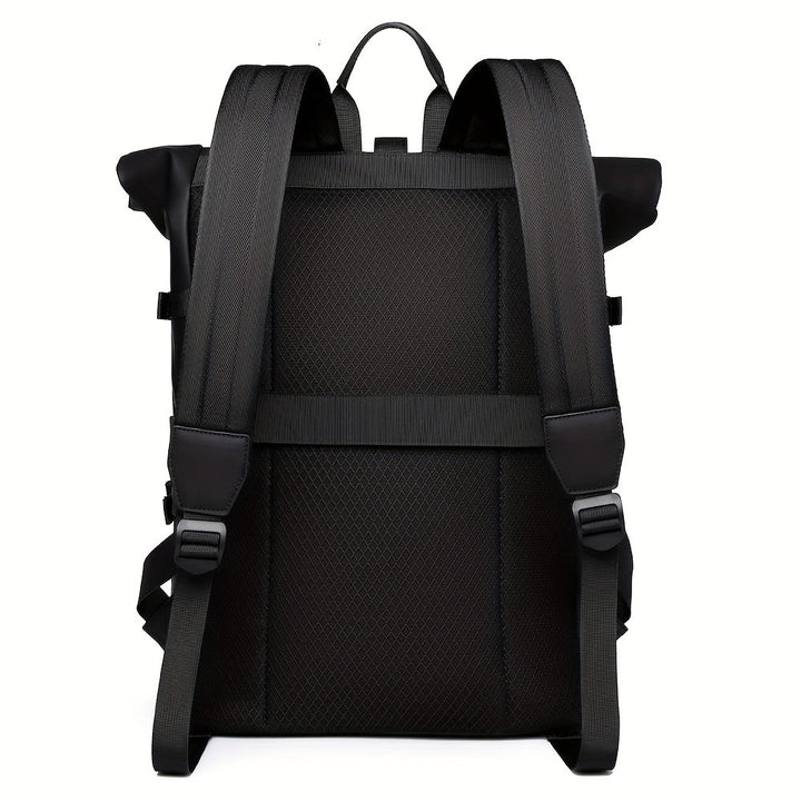 Stijlvolle waterdichte heren laptoprugzak in modern design, duurzaam voor dagelijks gebruik.