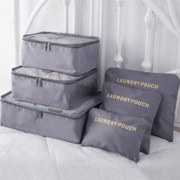 Perfect voor lange reizen: deze 12-delige koffer organizer set helpt bij geordend inpakken.
