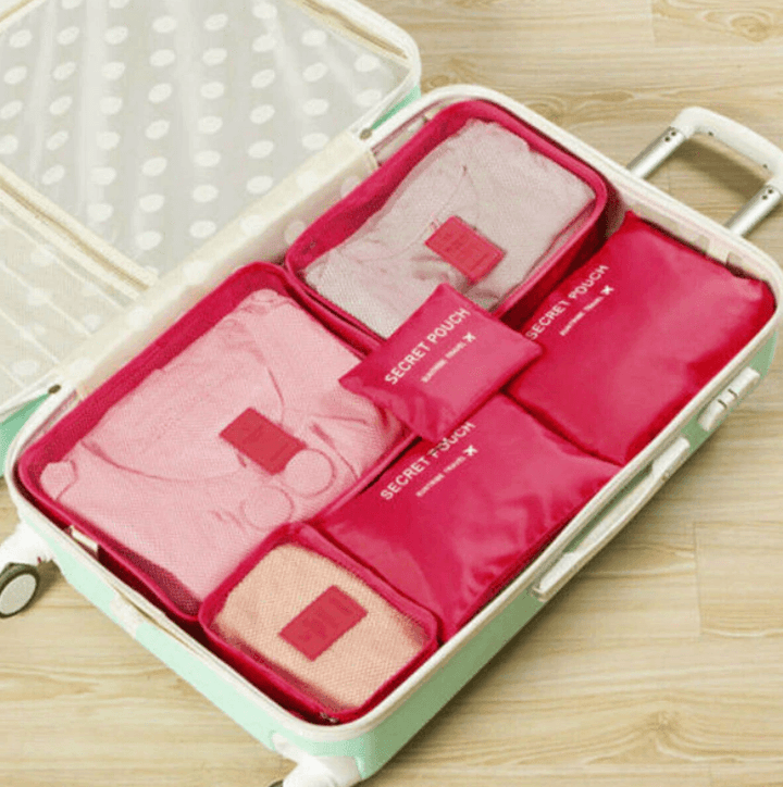 Moderne reisaccessoires: 12-delige set voor slim inpakken en georganiseerde bagage.