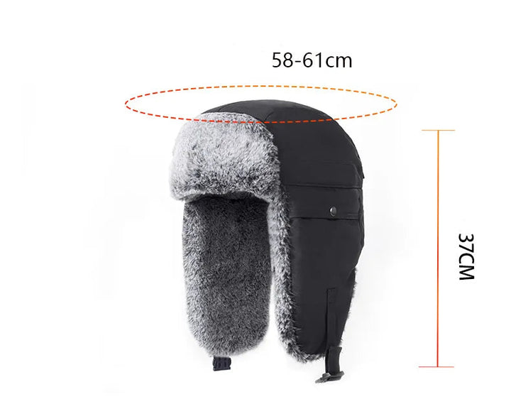 Man met muts en zonnebril, een trendy wintersport look creërend