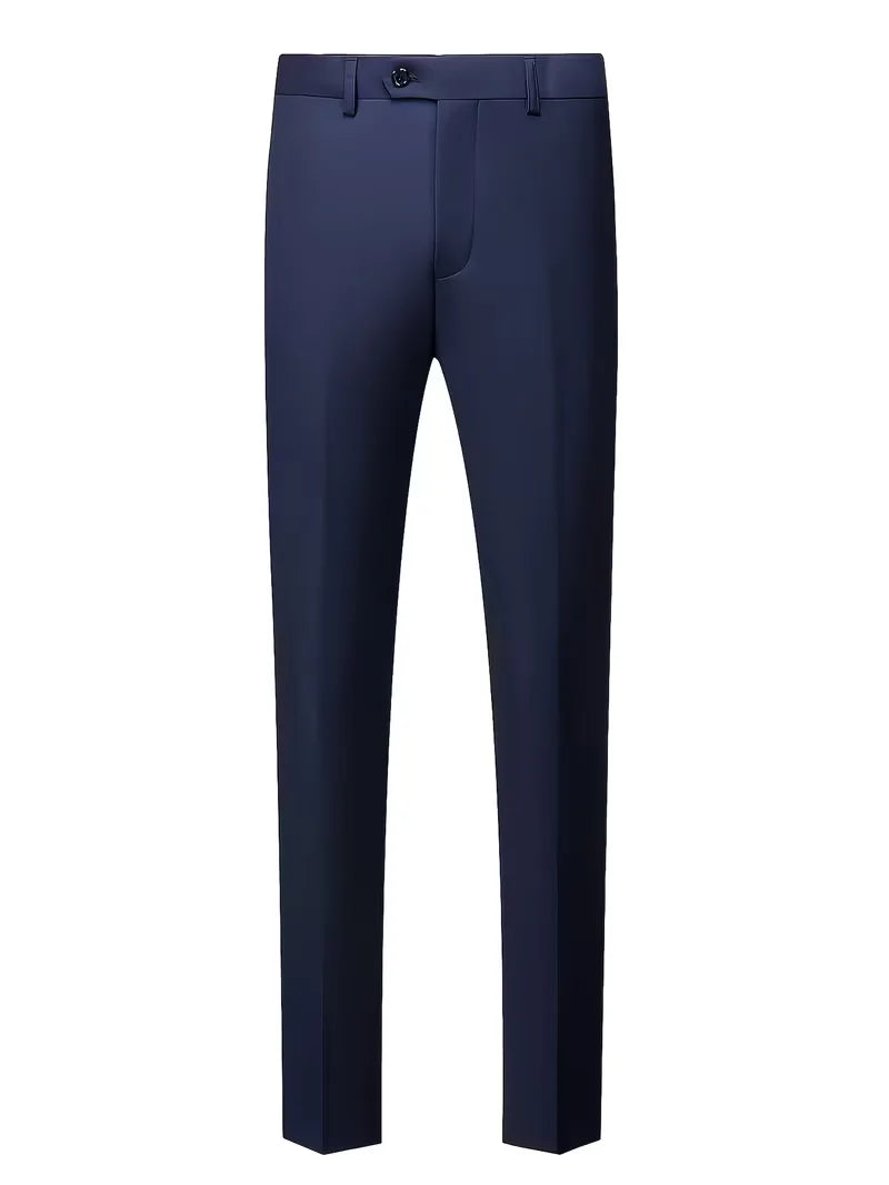 Overzicht van het complete formele herenkostuum in trendy stijl