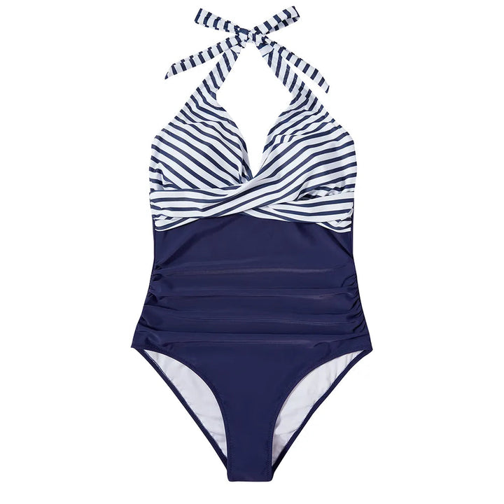 Stijlvol halter badpak voor dames met opvallende zomerse print