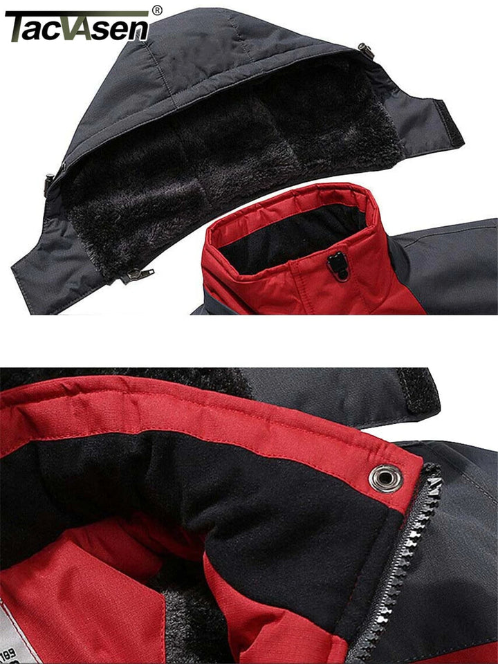 Functionele heren waterdichte winterparka, essentiële bovenkleding voor bescherming en warmte tijdens winterse uitjes.