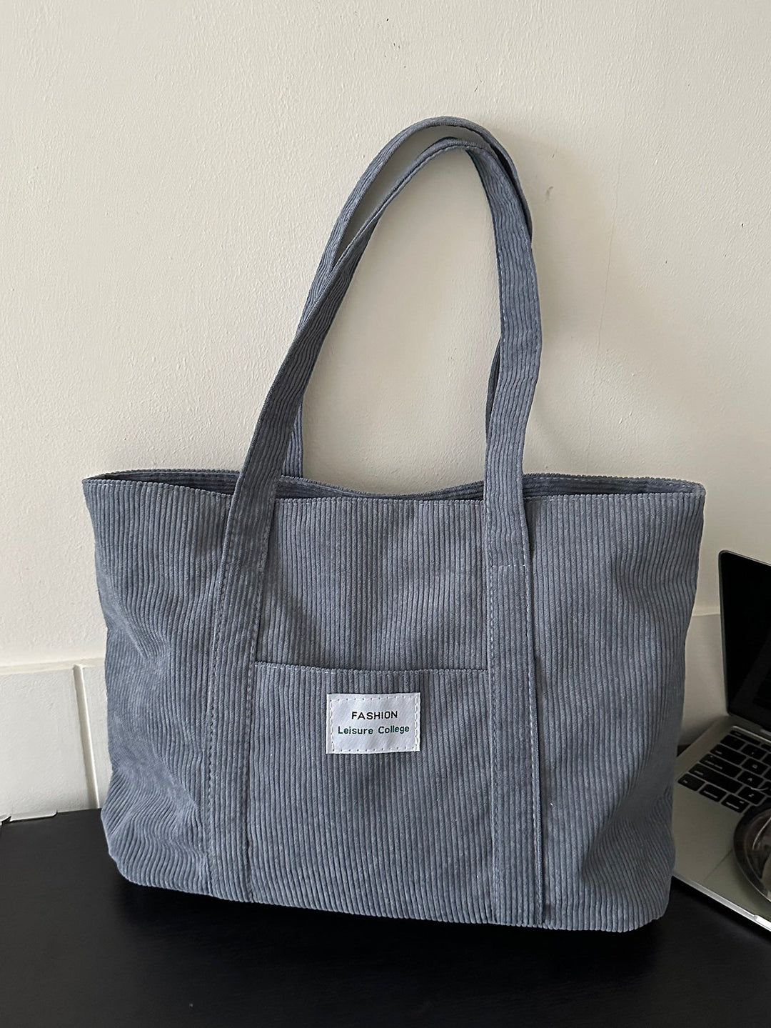 Studententas dames, grote schoudertas. Casual retro totebag, perfect voor dagelijks gebruik en school.