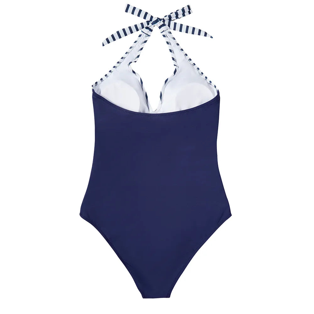 Comfortabele damesbadkleding met push-up en trendy halter design