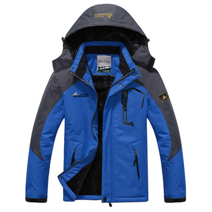 Duurzame heren winterjas, waterdicht en winddicht, ideaal voor casual gebruik en wandelen in de sneeuw.