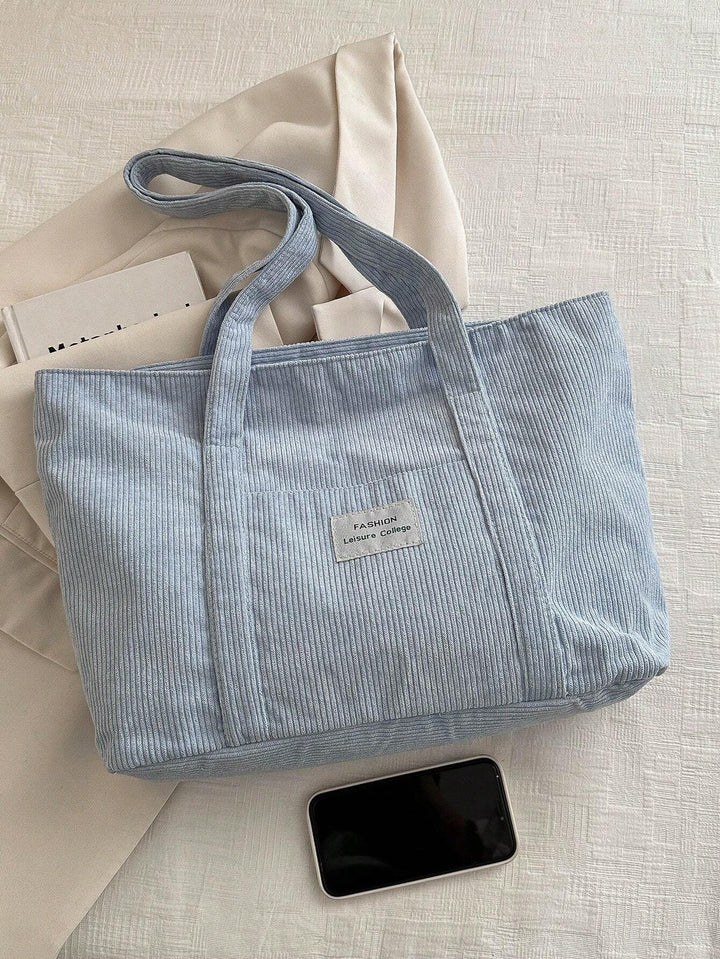 Dames schoudertas, grote totebag voor school en werk. Ruime en stijlvolle dagelijkse tas, retro look.