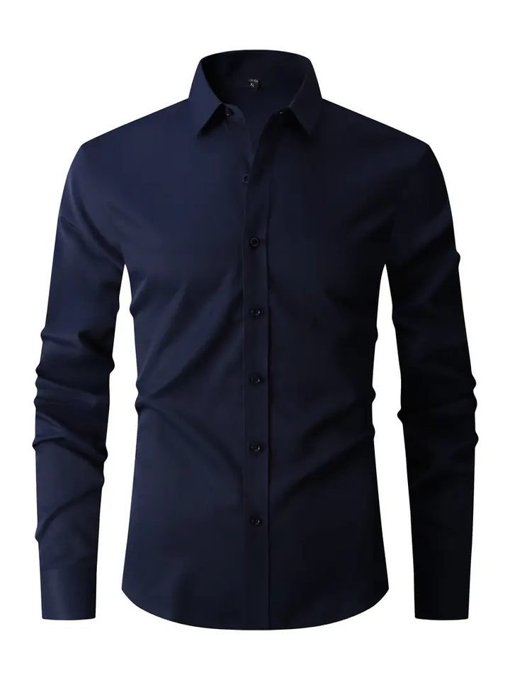 Ademend, comfortabel heren overhemd met lange mouwen, perfect voor elke gelegenheid.
