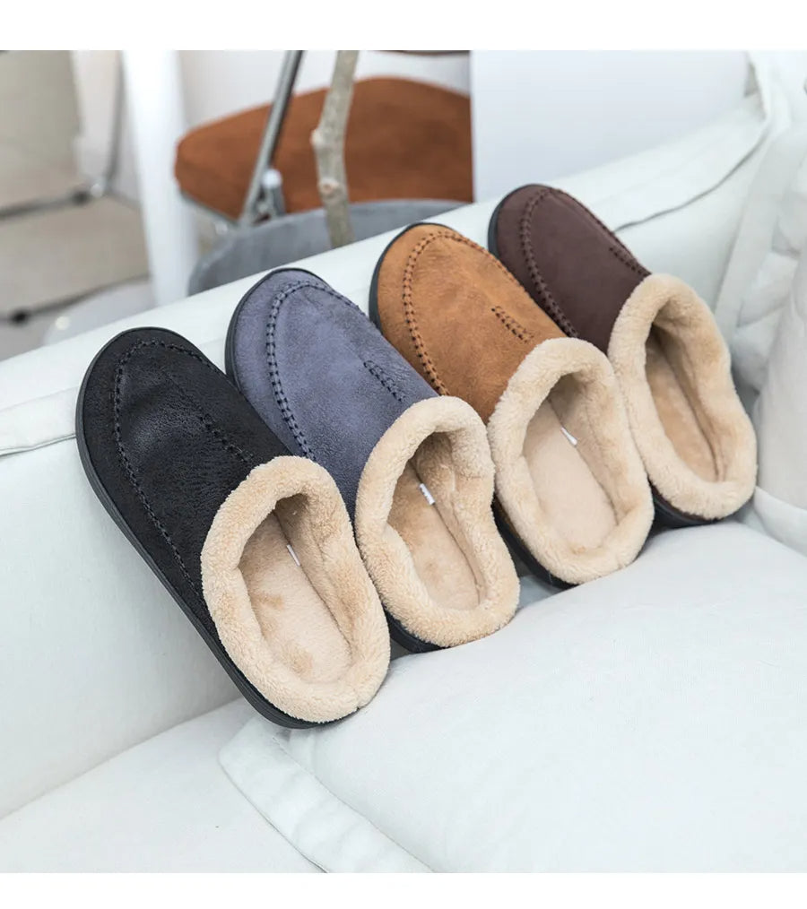 Antislip heren instapsloffen, een must-have voor veilig en warm binnenhuiscomfort.