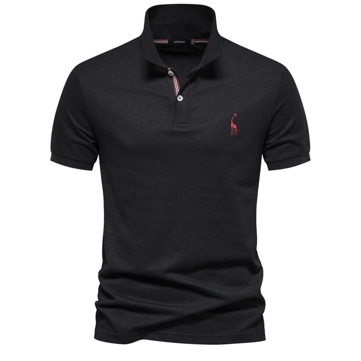Effen herenpolo met korte mouwen, comfortabel en casual voor dagelijks gebruik.