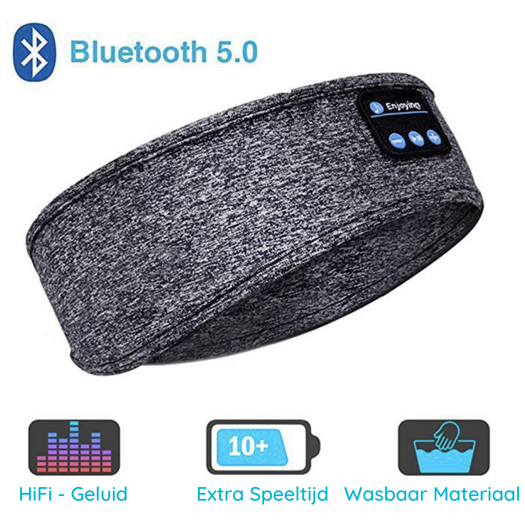 Draadloos Bluetooth slaapmasker met koptelefoon, perfect voor ontspannen reizen of een rustige diepe slaap thuis.