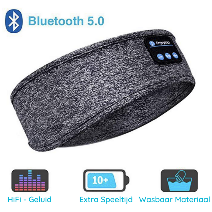 Draadloos Bluetooth slaapmasker met koptelefoon, perfect voor ontspannen reizen of een rustige diepe slaap thuis.