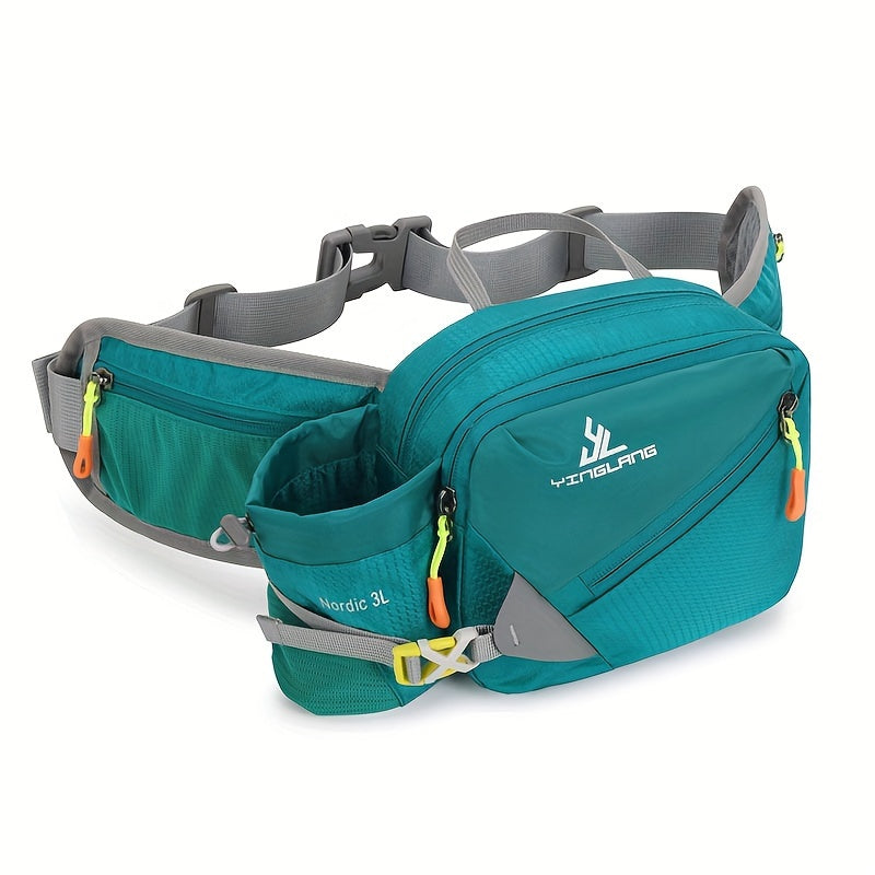 Flatlay overzicht van de hardloop heuptas inclusief accessoires