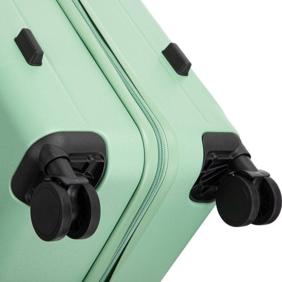 Beschermende 2-delige harde koffer set met laptopvak en TSA slot, ideaal voor al je waardevolle spullen.