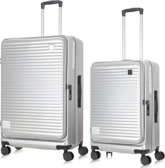Complete 2-delige harde reiskoffer set: lichtgewicht, uitbreidbaar volume, laptopvak & TSA slot.