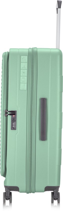 Stijlvolle harde kofferset (2 stuks) met handig laptopvak, ontworpen voor comfort en veiligheid op reis.
