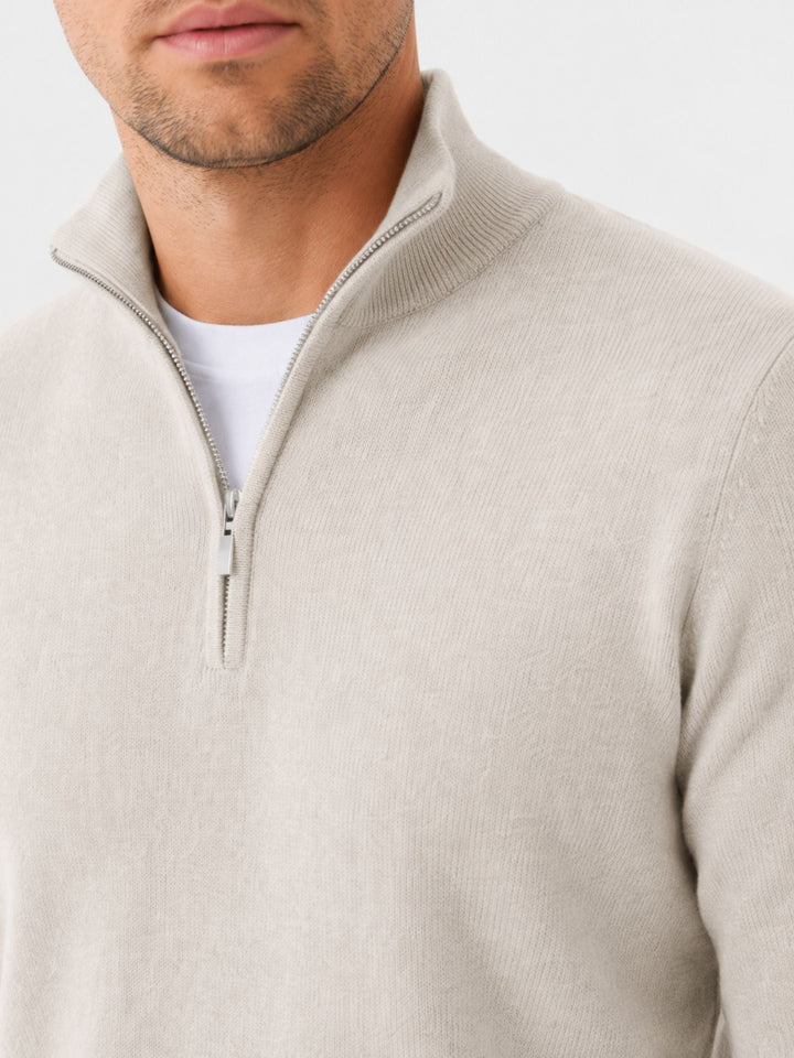 Stijlvolle heren V-hals trui met rits, essentieel voor je garderobe. Casual en modieus.
