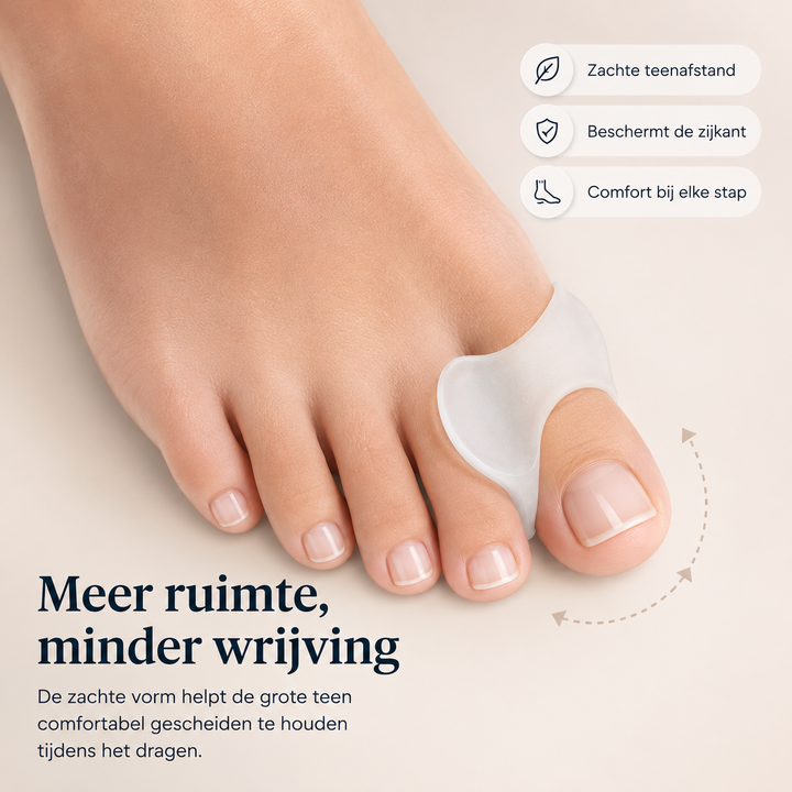 Comfortabele siliconen teen spreider voor effectieve voetverzorging