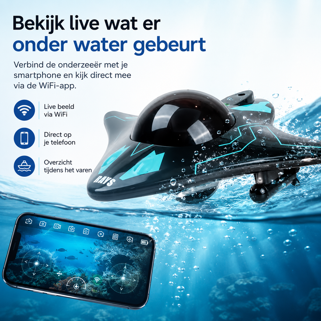 Bestuurbare onderzeeër voor kinderen als leuk waterspeelgoed