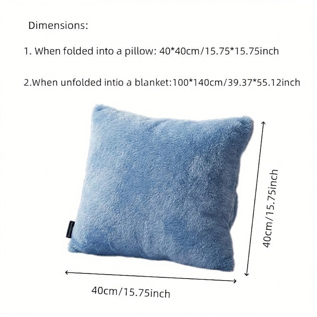 Afmetingen overzicht van het Stitch kussen en deken