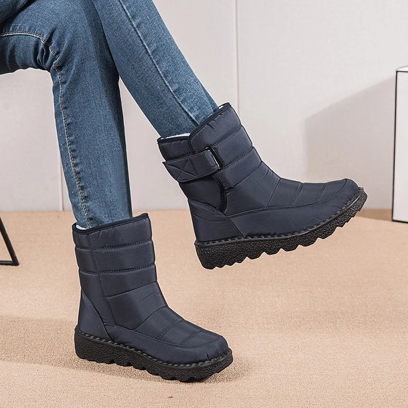 Trendy unisex sneeuwlaarzen, modieus en functioneel, met waterdichte bescherming en antislip grip.