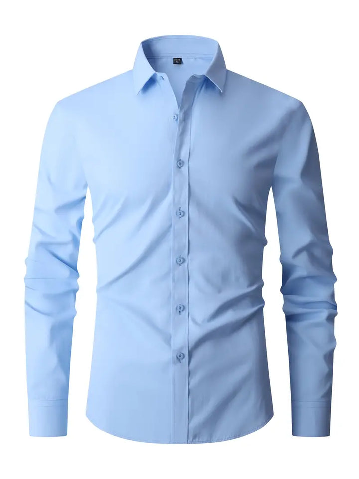 Chique heren overhemd met lange mouwen, perfect voor een formele outfit of zakelijke bijeenkomst.