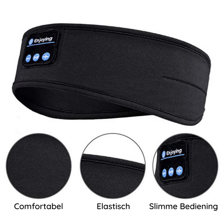 3-in-1 unisex oogmasker met Bluetooth koptelefoon voor totale duisternis, geluid en diepe slaap ontspanning.