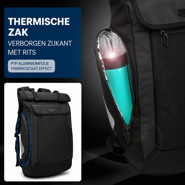 Ruime Rolltop Reisrugzak met Laptopvak voor Dames en Heren