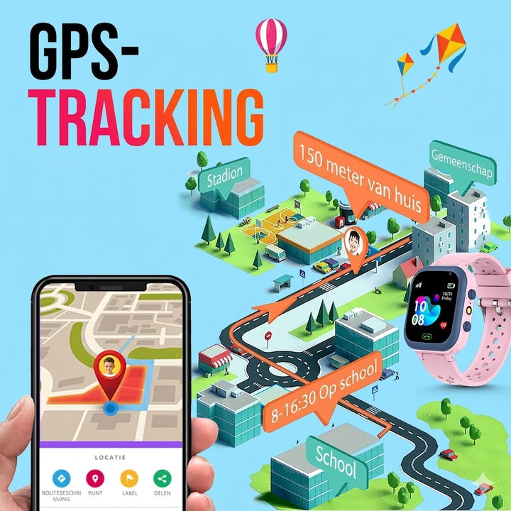 Kinder GPS Horloge - Waterdicht | Videobellen | Veiligheid