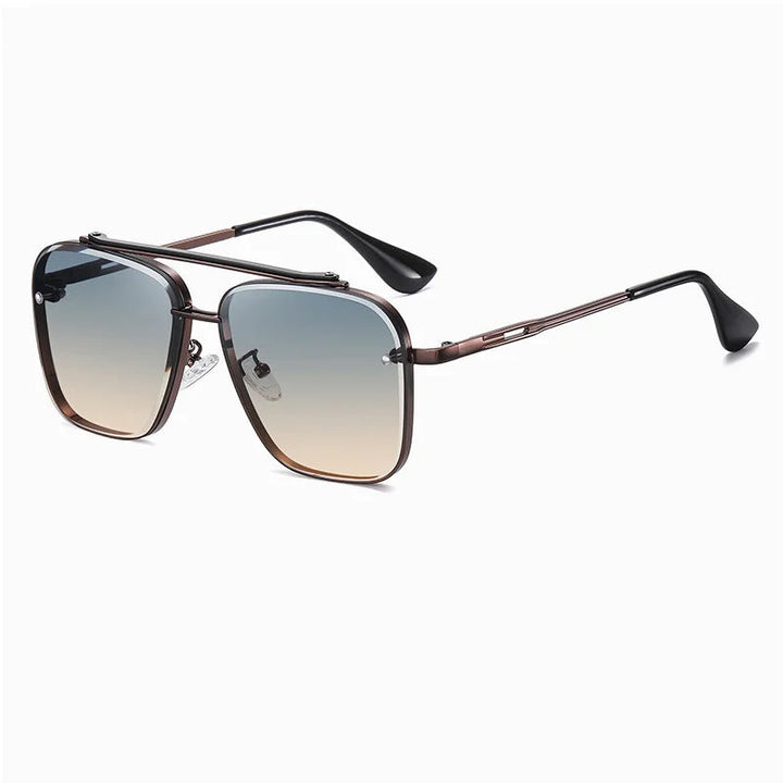 Stoere heren zonnebril met metalen montuur en luxe uitstraling. Trendy eyewear voor mannen, optimale oogbescherming.