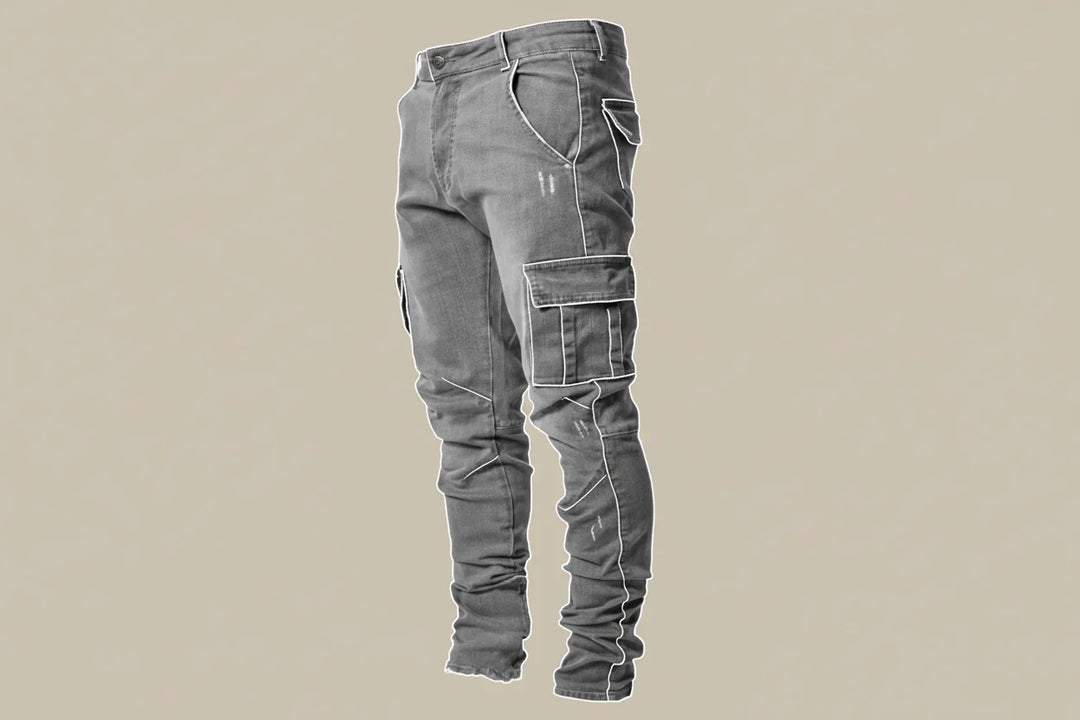 Heren premium stretch jeans Lucas: flexibele, moderne jeans voor maximaal comfort en bewegingsvrijheid.
