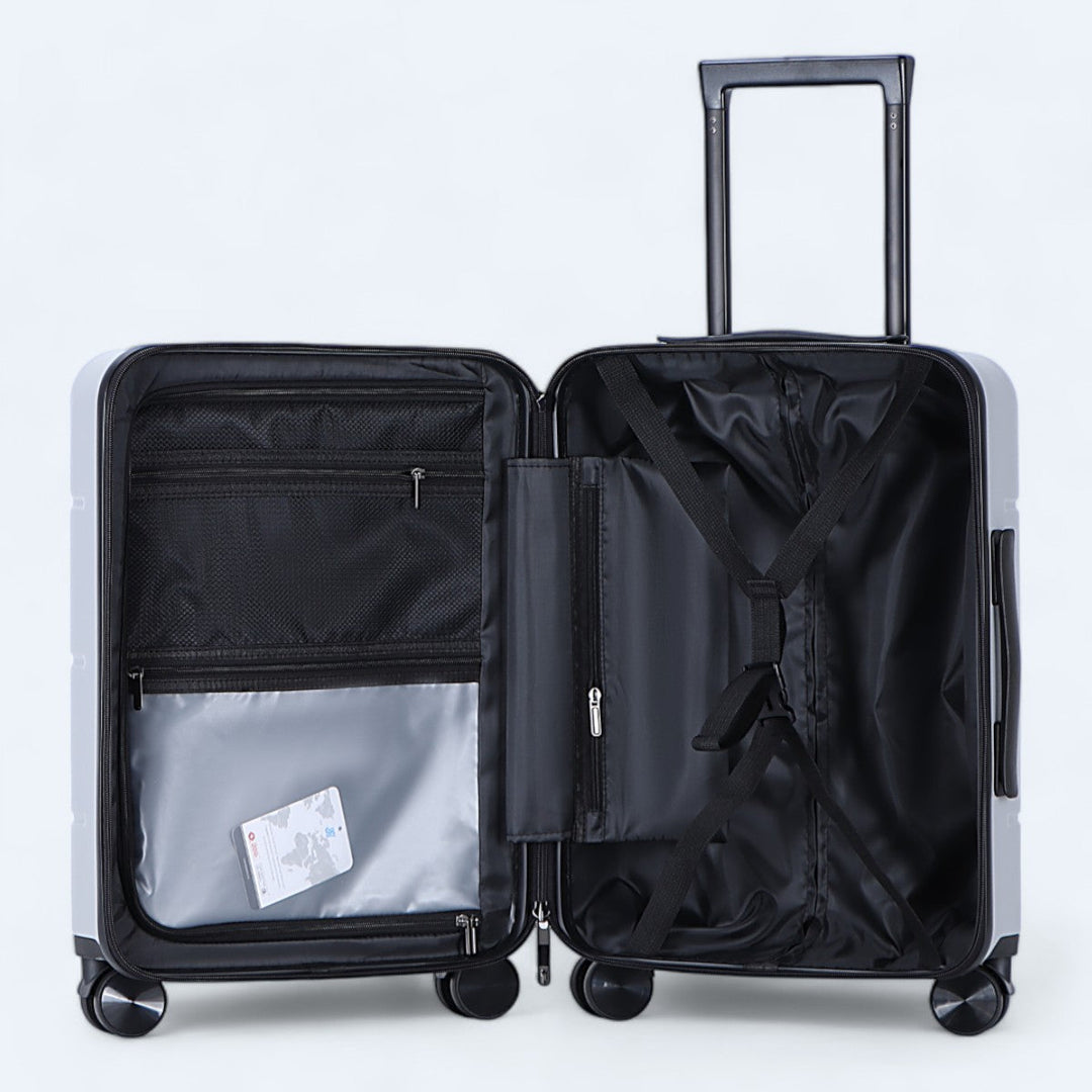 Functionele Atlas Explorer reisbagage: een set van 3 harde trolleys met extra stevige zwenkwielen.