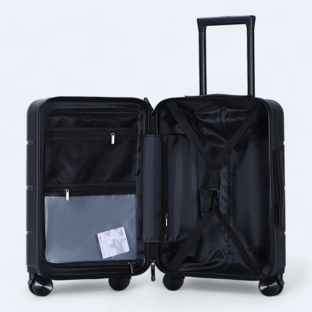 Unisex reisbagage set Atlas Explorer: 3 hardcase koffers, robuust en met veilig cijferslot.
