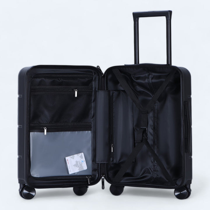 Unisex reisbagage set Atlas Explorer: 3 hardcase koffers, robuust en met veilig cijferslot.