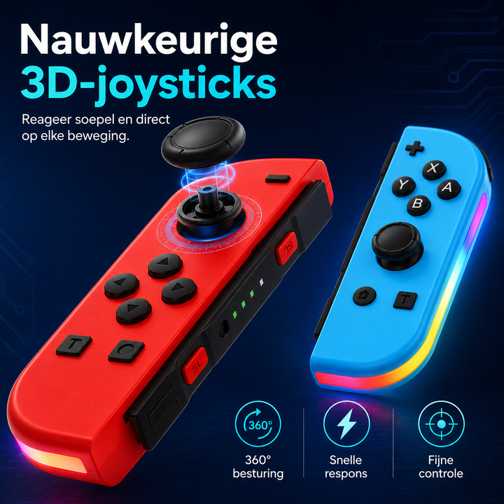 Draadloze bluetooth joystick voor hybride console met RGB led verlichting