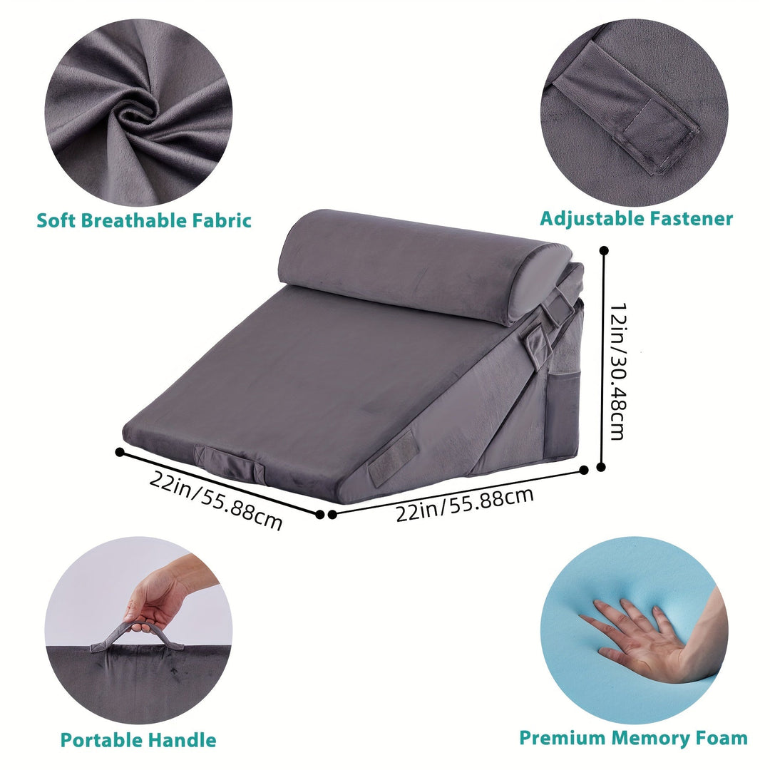 Veelzijdig 7-in-1 ergonomisch kussen aangepast voor comfortabel lezen in bed