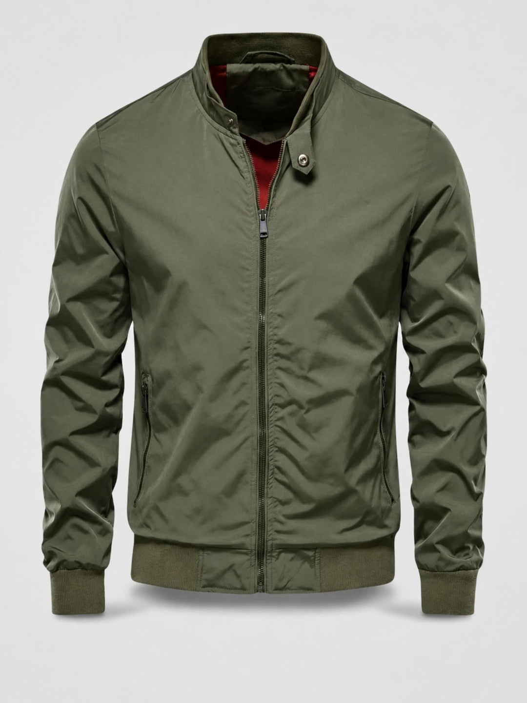 Moderne casual mode herenjas met opstaande kraag