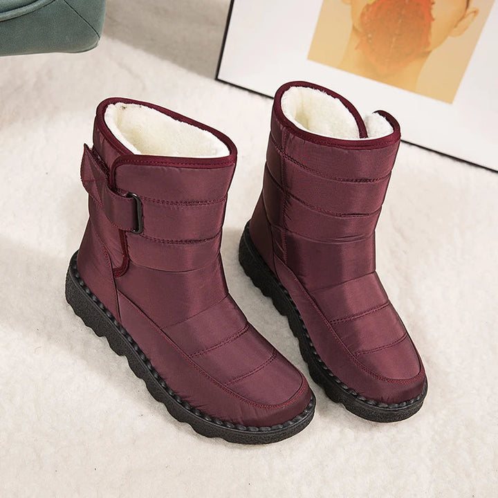 Unisex winterschoenen met vetersluiting voor een perfecte pasvorm en extra warmte in de sneeuw.