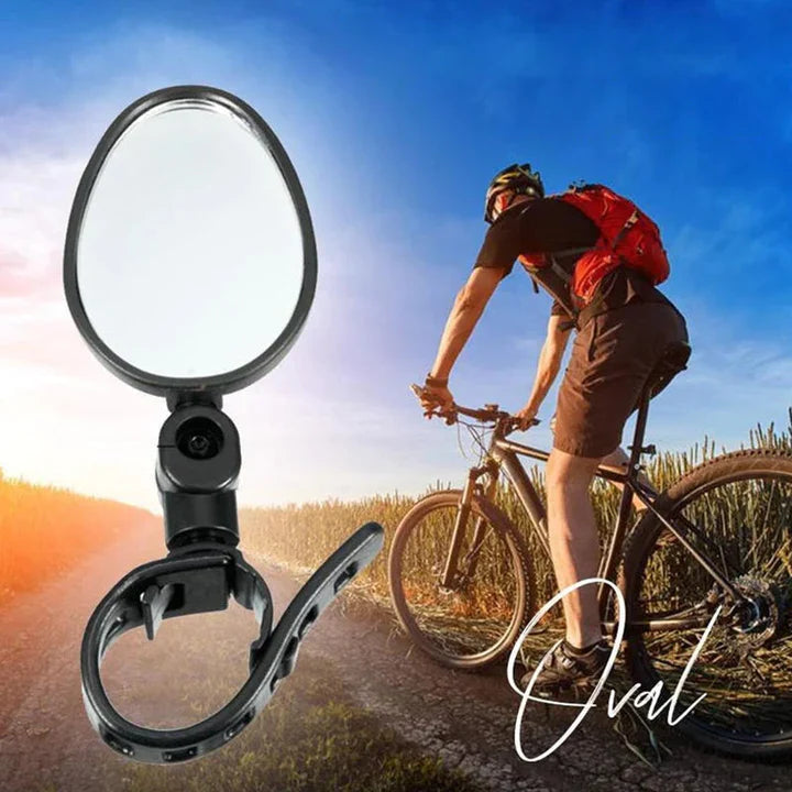 Essentiële fietsspiegel voor verbeterde fietsveiligheid; biedt breed overzicht achter je.