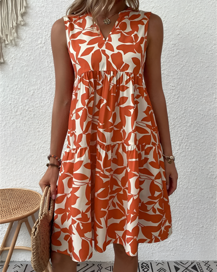 Trendy rode midi-jurk voor vrouwen, perfect voor de zomer