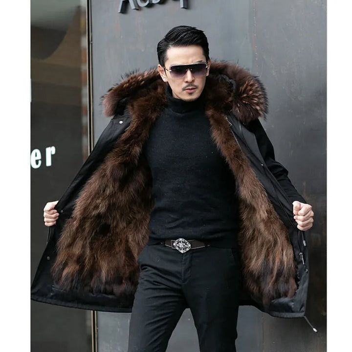 Stijlvolle casual heren winterparka, perfect voor dagelijks gebruik. Warme en modieuze bovenkleding voor de winter.