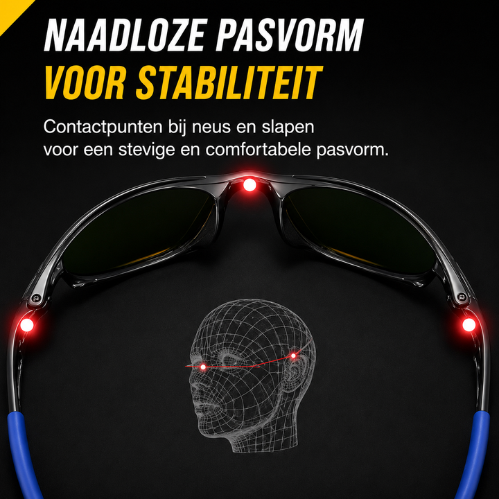 Herenmode accessoire: sportieve zonnebril met gepolariseerde lenzen en krachtige UV-bescherming.