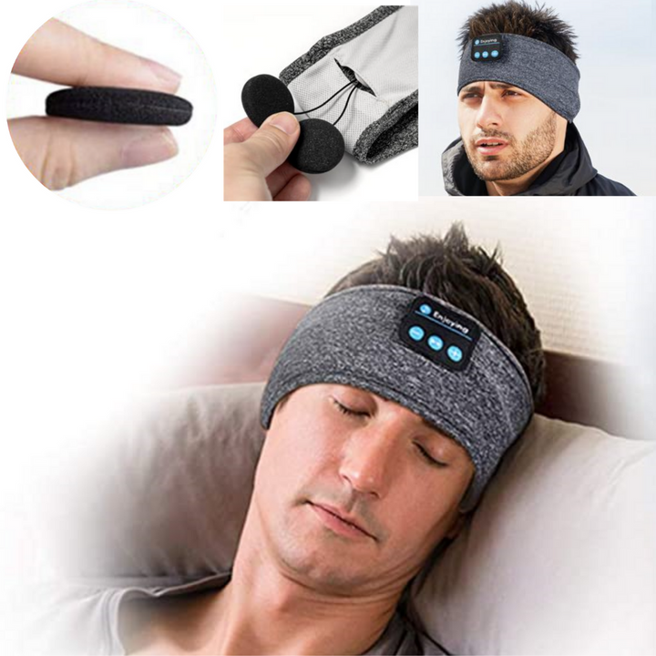 Unisex slaapmasker met ingebouwde Bluetooth koptelefoon voor diepe slaap en ontspanning, ideaal voor nachtrust of reizen.