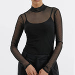 Effen zwart mesh