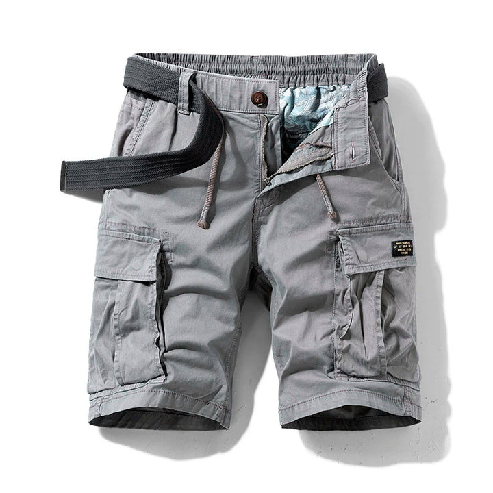 Stijlvolle grijze heren cargoshort, perfect voor warme zomerdagen en vrije tijd